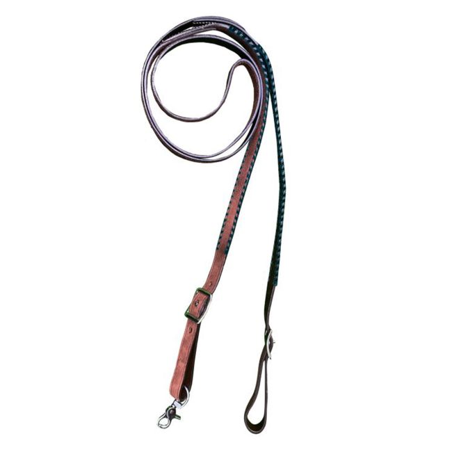 Showman Rawhide Laced Argentina Leather Contest Reins #2