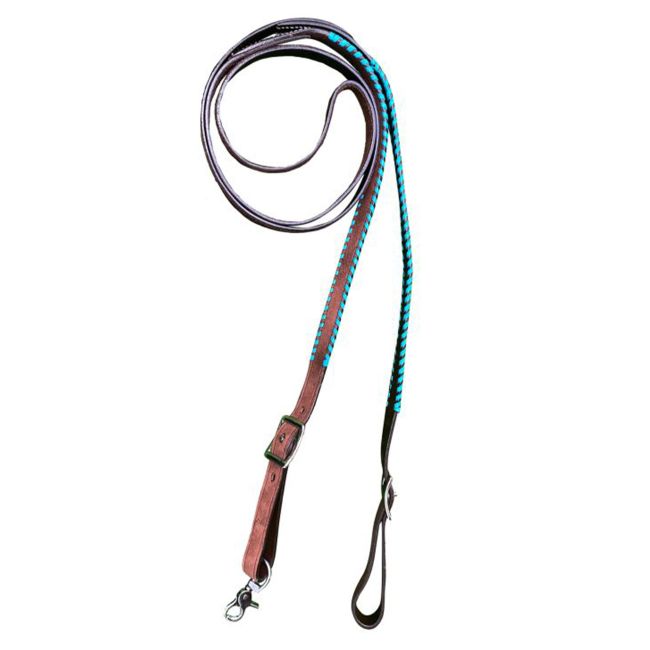 Showman Rawhide Laced Argentina Leather Contest Reins #4