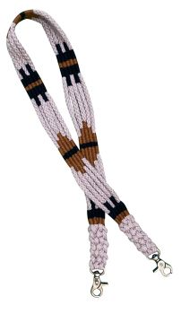 Showman Braided String Replacement Bag Strap - white and brown