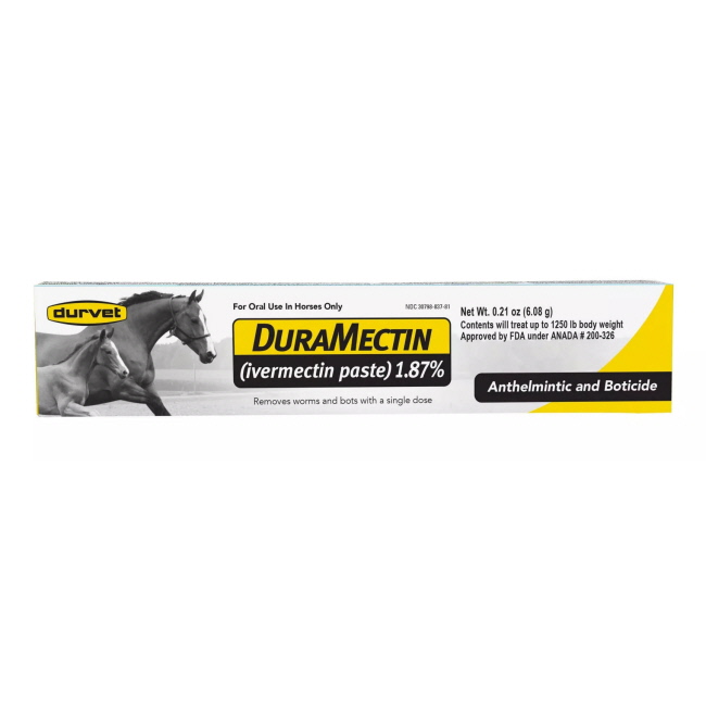 Durvet DuraMectin (Ivermectin) 1.87% Paste – 6.08g Tube
