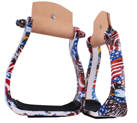 Showman American Pride aluminum stirrups