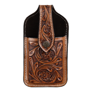 Showman Floral Tooled Cell Phone Holder