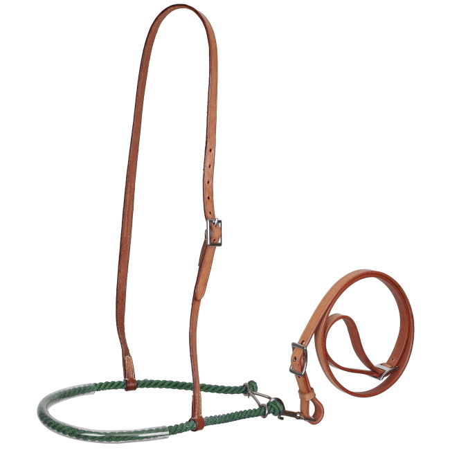 Showman Leather Tie Down with Lariat Noseband #3