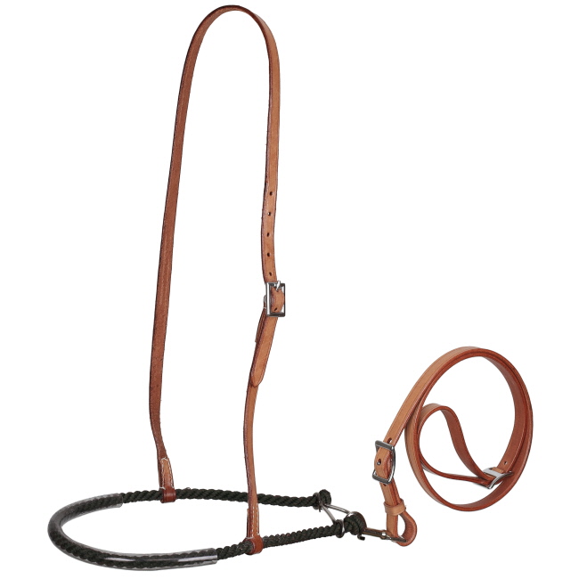 Showman Leather Tie Down with Lariat Noseband #2