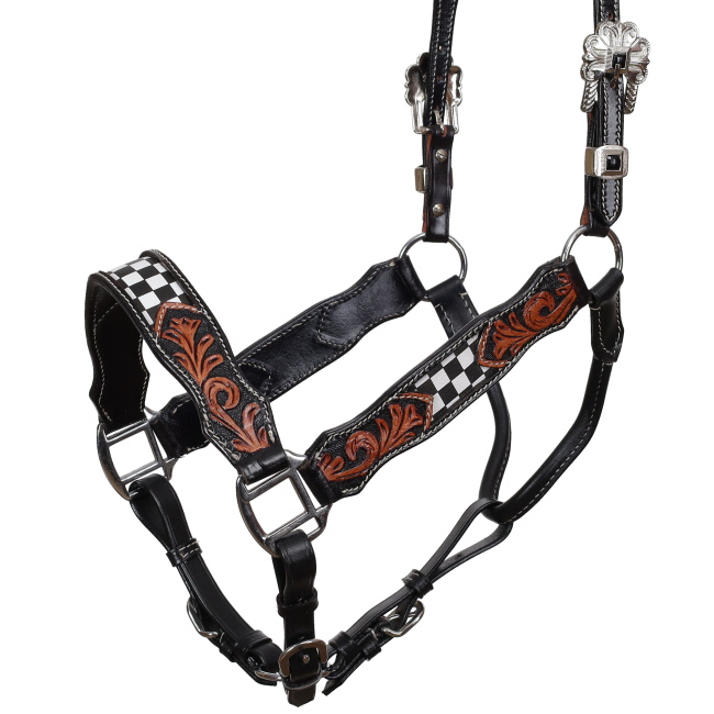 Showman Fast Lane Leather Halter #2