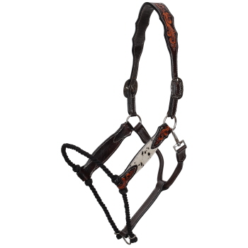 Showman Iris Lariat Hybrid Leather Halter