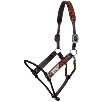 Showman Iris Hybrid Leather Halter