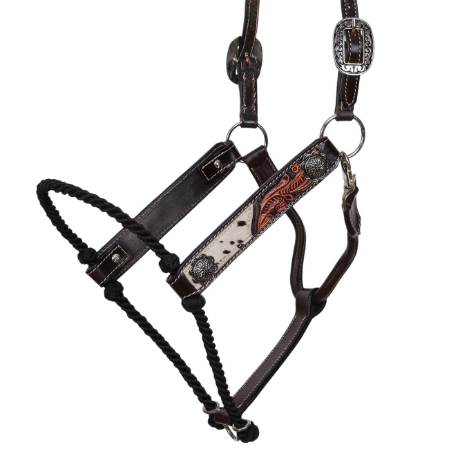 Showman Iris Hybrid Leather Halter #2