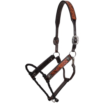 Showman Wildflower Weave Hybrid Leather Halter