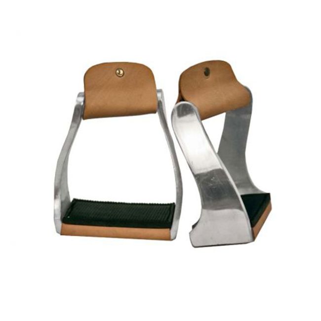 Showman Lightweight Aluminum Twisted Pony&#47;Youth Stirrups with Rubber Grip Tread