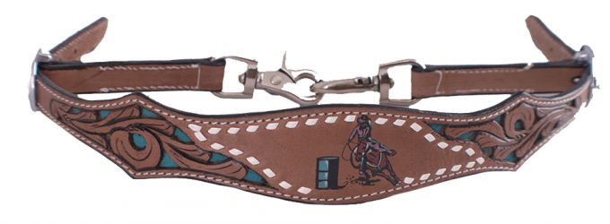 Showman Hand painted barrel racer wither strap