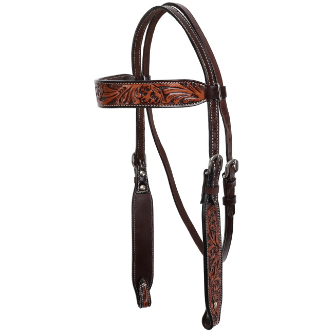 Showman Dark Floral Browband Headstall and Breastcollar Set #2
