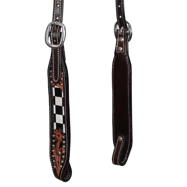 Showman Fast Lane Floral One Ear Headstall #3