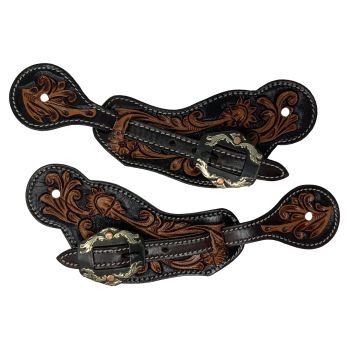 Showman Lonestar Floral Mens Spur Strap