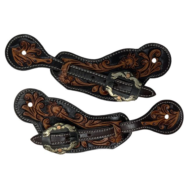 Showman Lonestar Floral Mens Spur Strap
