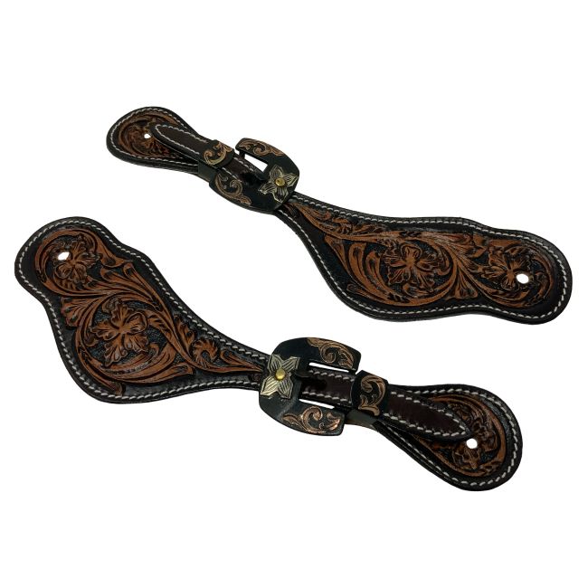 Showman Prairie Rose Mens Spur Strap #2