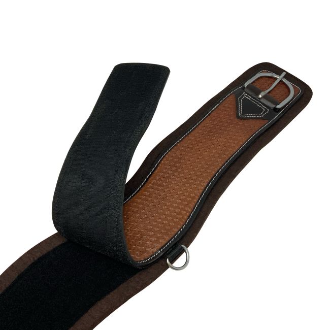 Showman Basketweave Tooled Felt Bottom Girth #2
