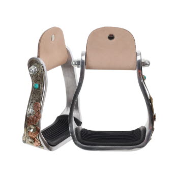 Showman Copper Saguaro Aluminum Stirrup