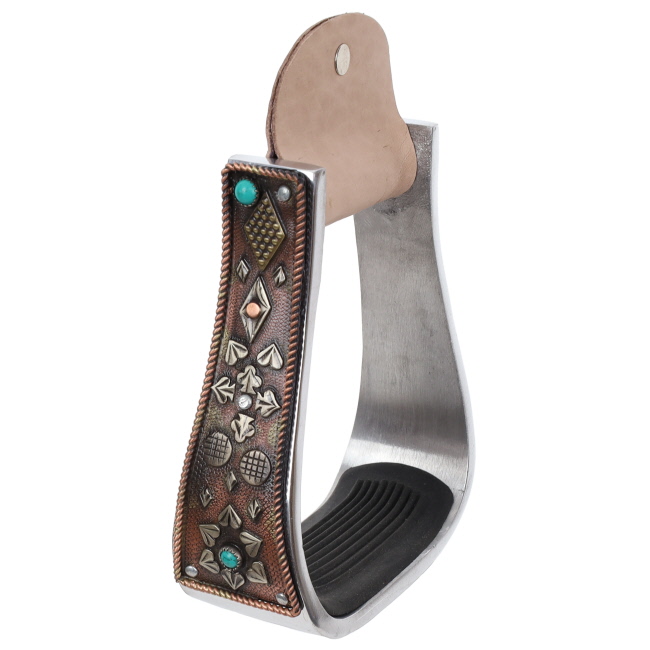 Showman Bronze Gambler Aluminum Stirrup #3