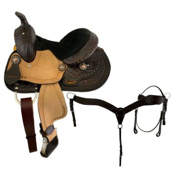 Double T Nightfall Pony Saddle Set - 10 Inch