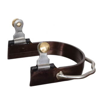 Showman Ladies' Brown Steel Bumper Spurs