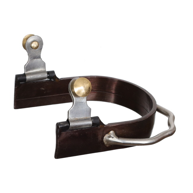 Showman Ladies' Brown Steel Bumper Spurs
