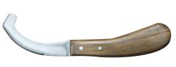 Stainless steel bot knife with wooden handle