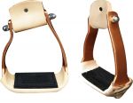 Showman Angled Copper Colored Aluminum Stirrups