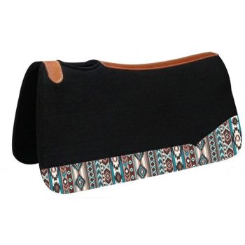 Showman 31" x 32" Black Felt Pad with Navajo Print