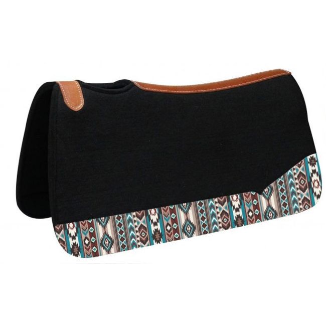 Showman 31" x 32" Black Felt Pad with Navajo Print