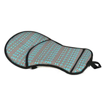 Showman Teal and Brown Navajo Diamond Seat Saver with Fleece Bottom