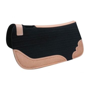 Showman Mini 20" x 20" Felt Pad with Basket Tooled Wear Leathers