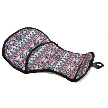 Showman Blush Navajo Seat Saver with Fleece Bottom