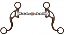 Showman Brown Steel Chain Mouth Bit with Copper Roller