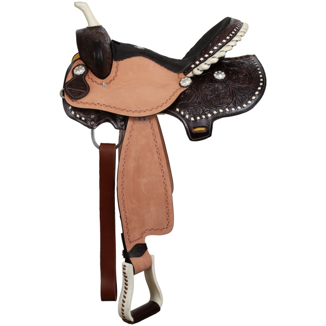 Double T Ironwood Buckstitch Barrel Saddle Set - 15 Inch #2