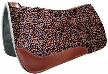 Showman 31" X 32" Cheetah Print Solid Felt Saddle Pad