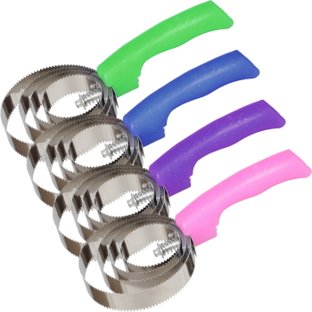 Showman metal spring curry comb with glitter handle