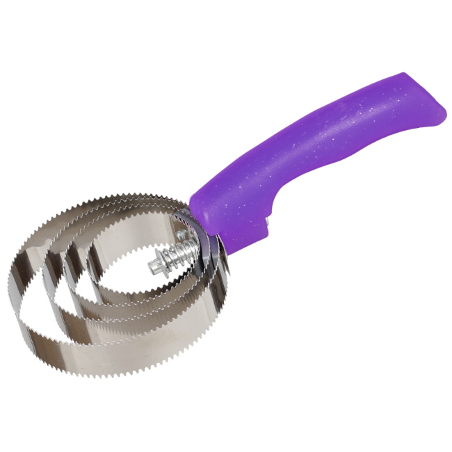 Showman metal spring curry comb with glitter handle #4