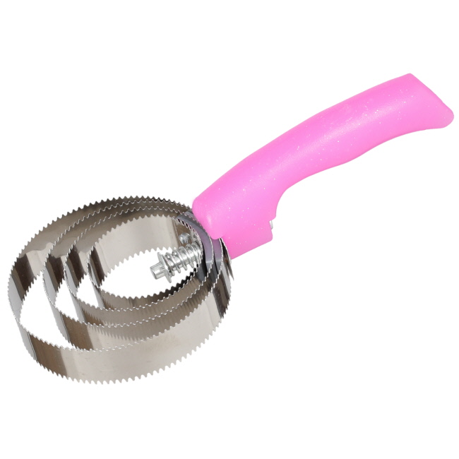 Showman metal spring curry comb with glitter handle #5