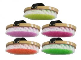 Color pack of 10 English brush. Soft bristles on an oval base with hand strap