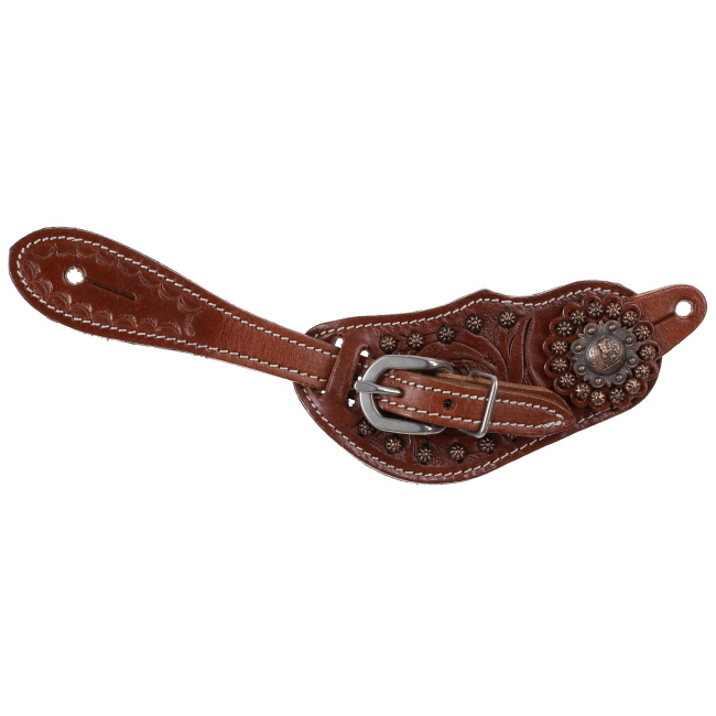 Showman Youth Copper Cowboy Spur Strap #2