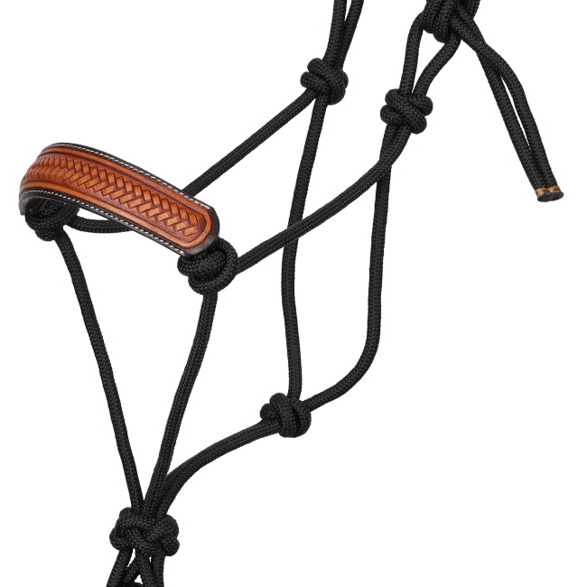 Showman Frontier Plait Cowboy Knot Halter with Lead #2