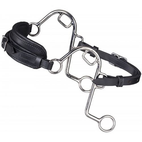 Showman Leather Nose Stainless Steel "S" Hackamore