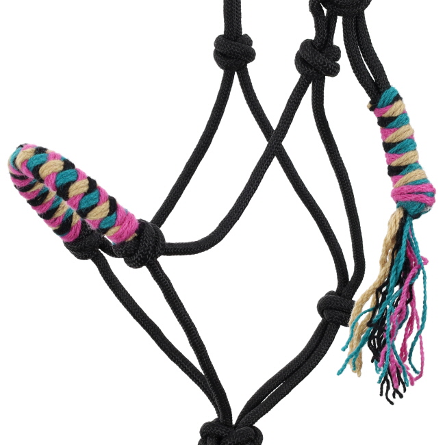 Showman Painted Sky Mohair Wool Nose Cowboy Knot Halter with Lead #2