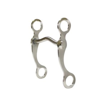 Showman Chrome plated "Pony" grazing bit with 6.75" cheeks with chrome plated 4" medium port mouth piece