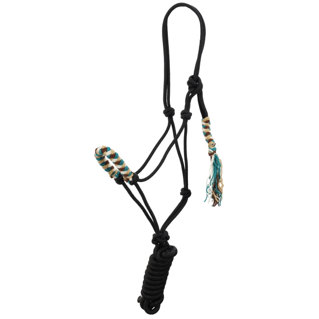 Showman Sunwashed Mohair Wool Nose Cowboy Knot Halter with Lead