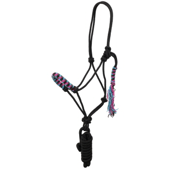 Showman Stormy Springs Mohair Wool Nose Cowboy Knot Halter with Lead