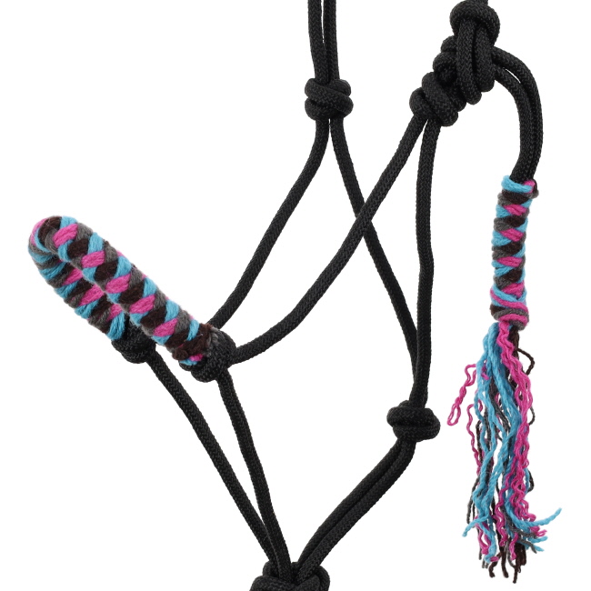 Showman Stormy Springs Mohair Wool Nose Cowboy Knot Halter with Lead #2