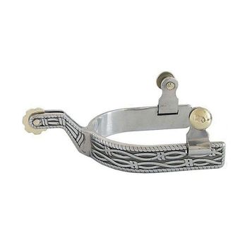 Showman Barbed Wire Stainless Steel Spurs