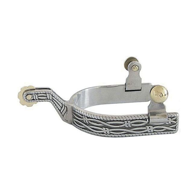 Showman Barbed Wire Stainless Steel Spurs